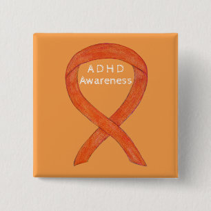 Tekort aan hyperactiviteitsstoornis (ADHD) Pijn Vierkante Button 5,1 Cm