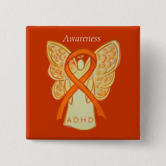 Tekort aan hyperactiviteitsstoornis (ADHD) Pijn Vierkante Button 5,1 Cm (Voorkant)