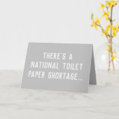 Tekort aan nationaal toiletpapier | Oude Joke Birt Kaart (Gele Bloem)