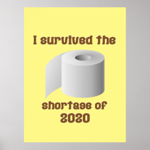 Tekort aan toiletpapier poster