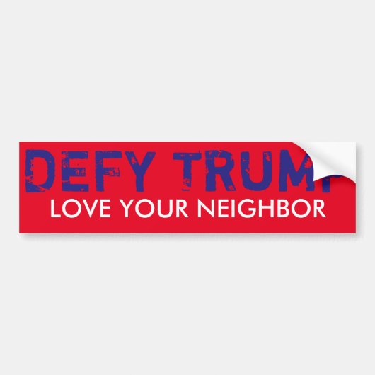 TEKORT TRUMP MET deze bumpersticker (Voorkant)