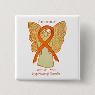 Tekortschietende hyperactiviteitsstoornis (ADHD)Pi Vierkante Button 5,1 Cm