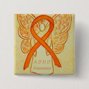 Tekortschietende hyperactiviteitsstoornis (ADHD)Pi Vierkante Button 5,1 Cm