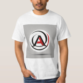 Tekst A is print op T-Shirt ontwerp