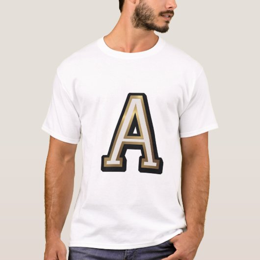 Tekst "A" T-shirt (Voorkant)