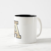 Tekst "A" Tweekleurige Koffiemok (Voorkant rechts)