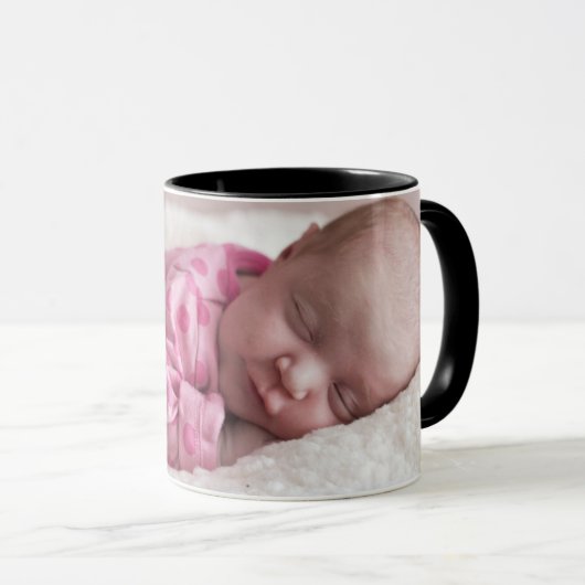 Tekst aanpassen Aangepaste Baby fotokoffie aanpass Mok (Voorkant rechts)