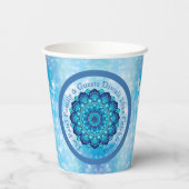 Tekst aanpassen Diwali Blue wijzigen Papieren Bekers (Achterkant)