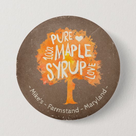 Tekst aanpassen op de Button Maple Syrup Tree (Voorkant)