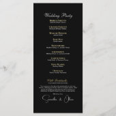 Tekst Alleen Minimale Trouwprogramma Programmakaart (Achterkant)