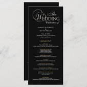 Tekst Alleen Minimale Trouwprogramma Programmakaart (Voorkant / Achterkant)