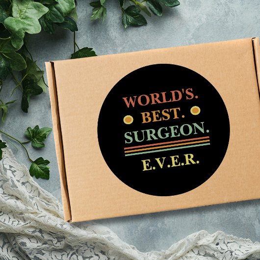 tekst | Beste chirurg ter wereld | Cadeau Ronde Sticker
