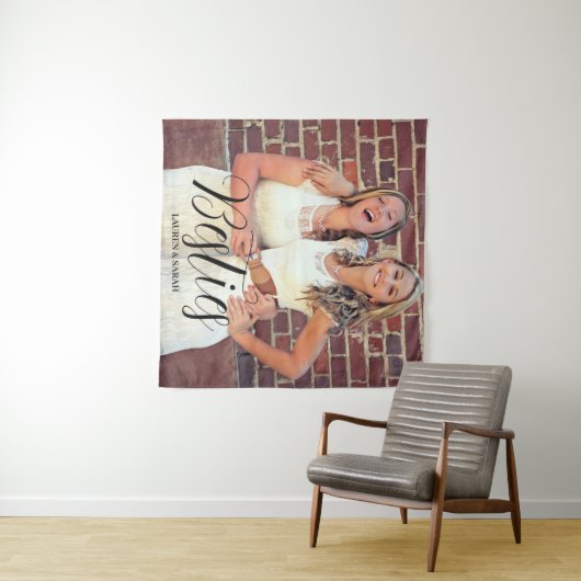  tekst Besties Foto's Wandkleed (In Situ (horizontaal))