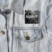 tekst beveiliging zwart marmer Sjabloon Vierkante Button 5,1 Cm (In situ)