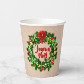 Tekst bewerken Assiette joyeux Noël Papieren Bekers (Achterkant)
