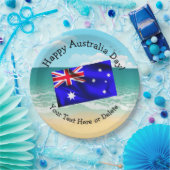 Tekst bewerken die overeenkomt met Australia Day 9 Papieren Bordje (Feest)