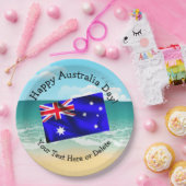 Tekst bewerken die overeenkomt met Australia Day 9 Papieren Bordje (Feest)