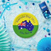 Tekst bewerken die overeenkomt met Australië Dag 7 Papieren Bordje (Feest)