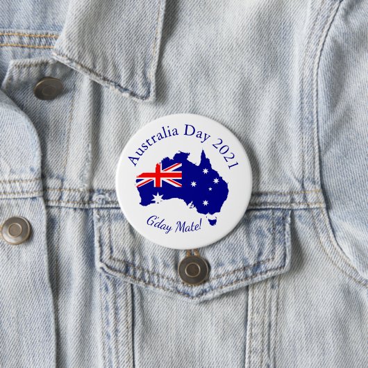 Tekst bewerken die overeenkomt met Australië Day 3 Ronde Button 7,6 Cm (In situ)