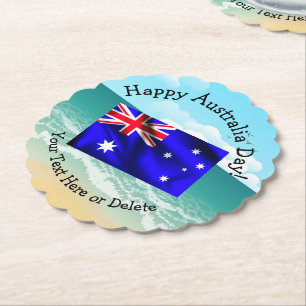 Tekst bewerken die overeenkomt met Australië Day V Kartonnen Onderzetters