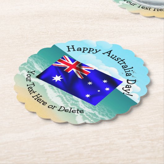 Tekst bewerken die overeenkomt met Australië Day V Kartonnen Onderzetters (Gekanteld)
