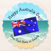 Tekst bewerken die overeenkomt met Australië Day V Kartonnen Onderzetters (Voorkant)