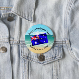 Tekst bewerken die overeenkomt met Australië Day V Ronde Button 7,6 Cm