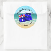 Tekst bewerken die overeenkomt met Australië Day V Ronde Sticker (Tas)