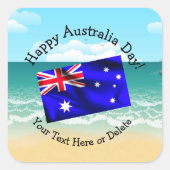 Tekst bewerken die overeenkomt met Australië Day V Vierkante Sticker (Voorkant)
