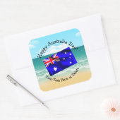 Tekst bewerken die overeenkomt met Australië Day V Vierkante Sticker (Envelop)
