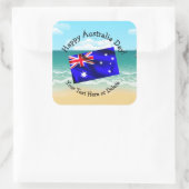 Tekst bewerken die overeenkomt met Australië Day V Vierkante Sticker (Tas)