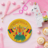 Tekst bewerken die overeenkomt met Kwanzaa Party 7 Papieren Bordje (Feest)