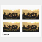 Tekst Bijbeltekst bij zonsondergang Rechthoekige Sticker (Vel)