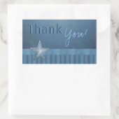  tekst Blauw Dank u Stickers (Tas)