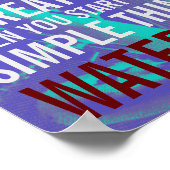 Tekst blauwe achtergrond fitnessmotivatie poster (Hoek)