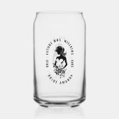  tekst bruid met bloemen silhouet blikvorm glas (Achterkant)