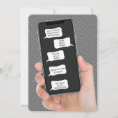 Tekst Bubbels voor Verjaardagsfeest Uitnodigen Kaart (Voorkant)