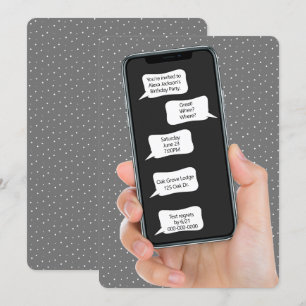 Tekst Bubbels voor Verjaardagsfeest Uitnodigen Kaart