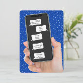 Tekst Bubbels voor Verjaardagsfeest Uitnodigen Kaart (Staand voorkant)