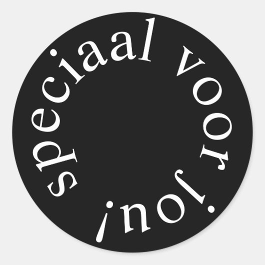 Tekst cadeau sticker Speciaal voor jou! (Voorkant)