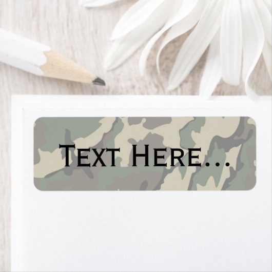  tekst, Camo-labels Etiket (Insitu)