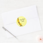  tekst Cartoon Banana Ronde Sticker (Envelop)