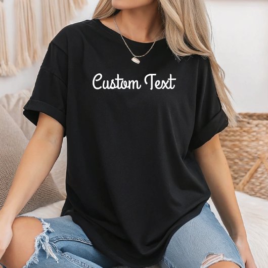 Tekst Custom Printing Vrouwen Mannen T-shirt