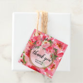 Tekst Dankjewel Pioenrozen Bloemen Bedankjes Labels (In situ)