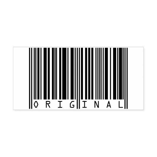 Tekst Design Barcode ORIGINEEL Rubber Stempel (Afrduk)