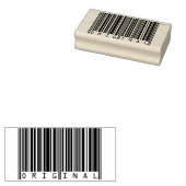 Tekst Design Barcode ORIGINEEL Rubber Stempel (Gestempeld)