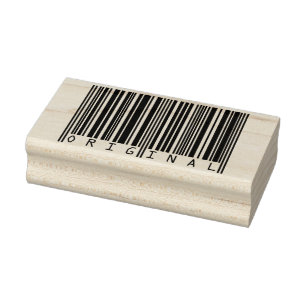 Tekst Design Barcode ORIGINEEL Rubber Stempel