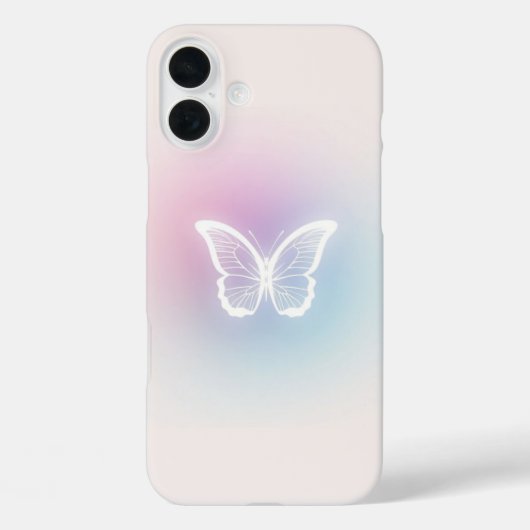 Tekst die een vlindertelefoonhoesje beschrijft Case-Mate iPhone case (Achterkant)