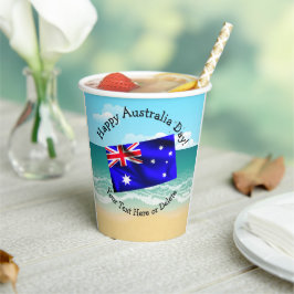 Tekst die overeenkomt met Australië-dag bewerken Papieren Bekers