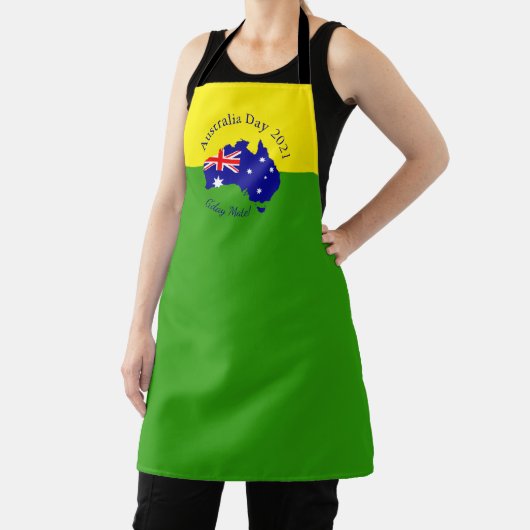 Tekst die overeenkomt met Australië-dag bewerken Schort (Insitu)